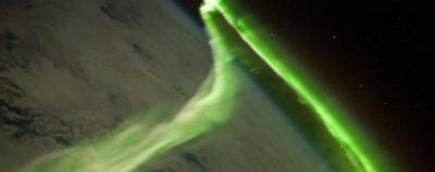 Impresionante aurora vista desde el espacio