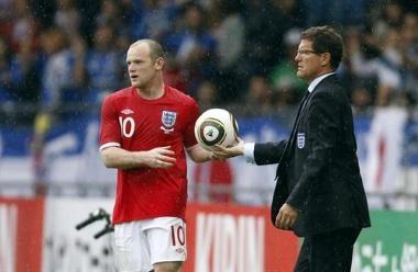May 30, 2010 - Austria - Football - Japan v England International Friendly - UPC Arena, Graz, Austria - 30/5/10..England manager Fabio Capello (R) and Wayne Rooney.