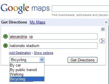Ahora Google Maps soporta trazados para bicicletas