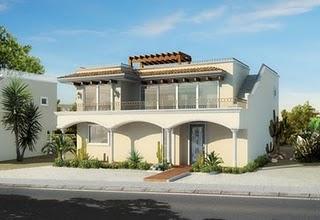 Preciosa Fachada 3D de Casa en los Cabos Mexico