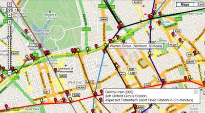 Visualiza el Metro de Londres en tiempo real