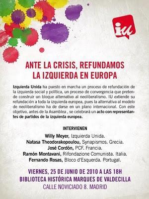 Gran fin de semana en Madrid, contra la crisis y por la refundación de la Izquierda