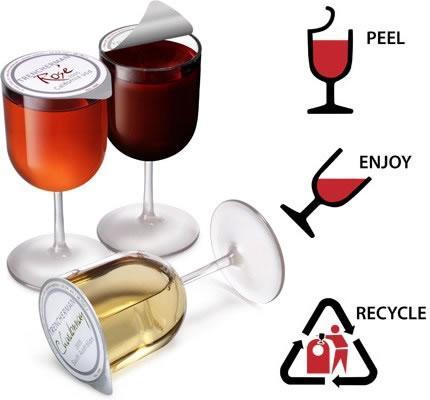 Copas de vino individuales y de vidrio