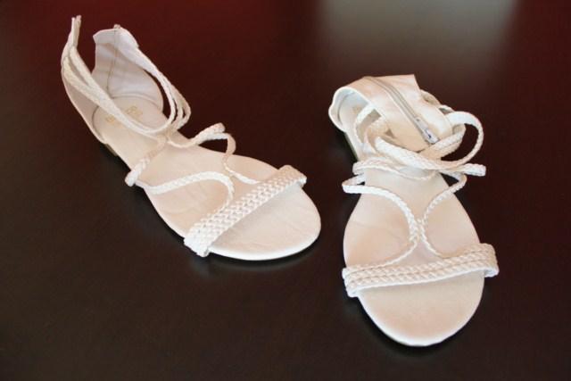 Chanclas trenzadas blancas de Blanco