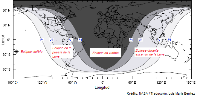 En instantes se podrá ver un eclipse parcial lunar