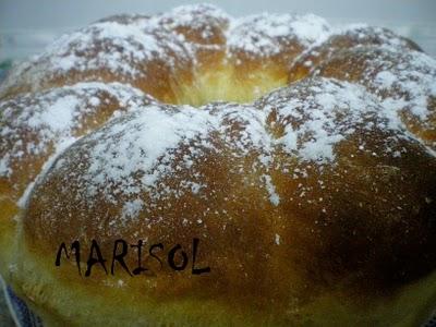 Brioche relleno de chocolate