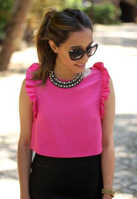 Pink Cropped Top