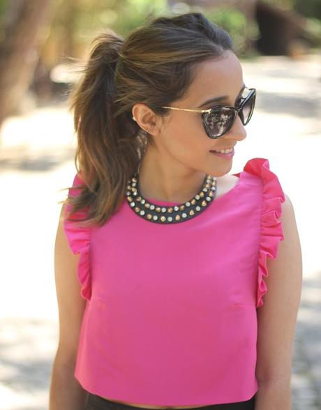 Pink Cropped Top