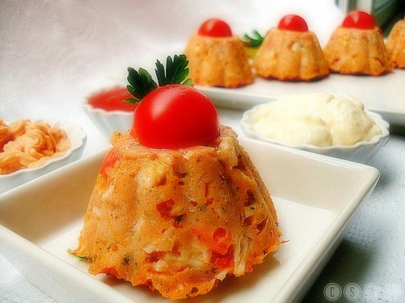 Pastelitos de merluza con cangrejo