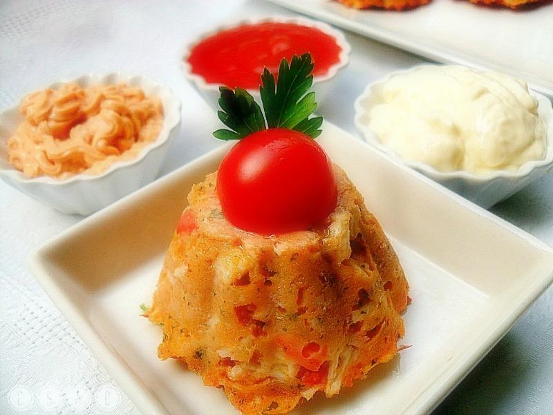 Pastelitos de merluza con cangrejo