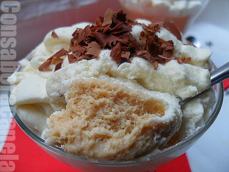 Copa doble mousse, de turrón y chocolate blanco