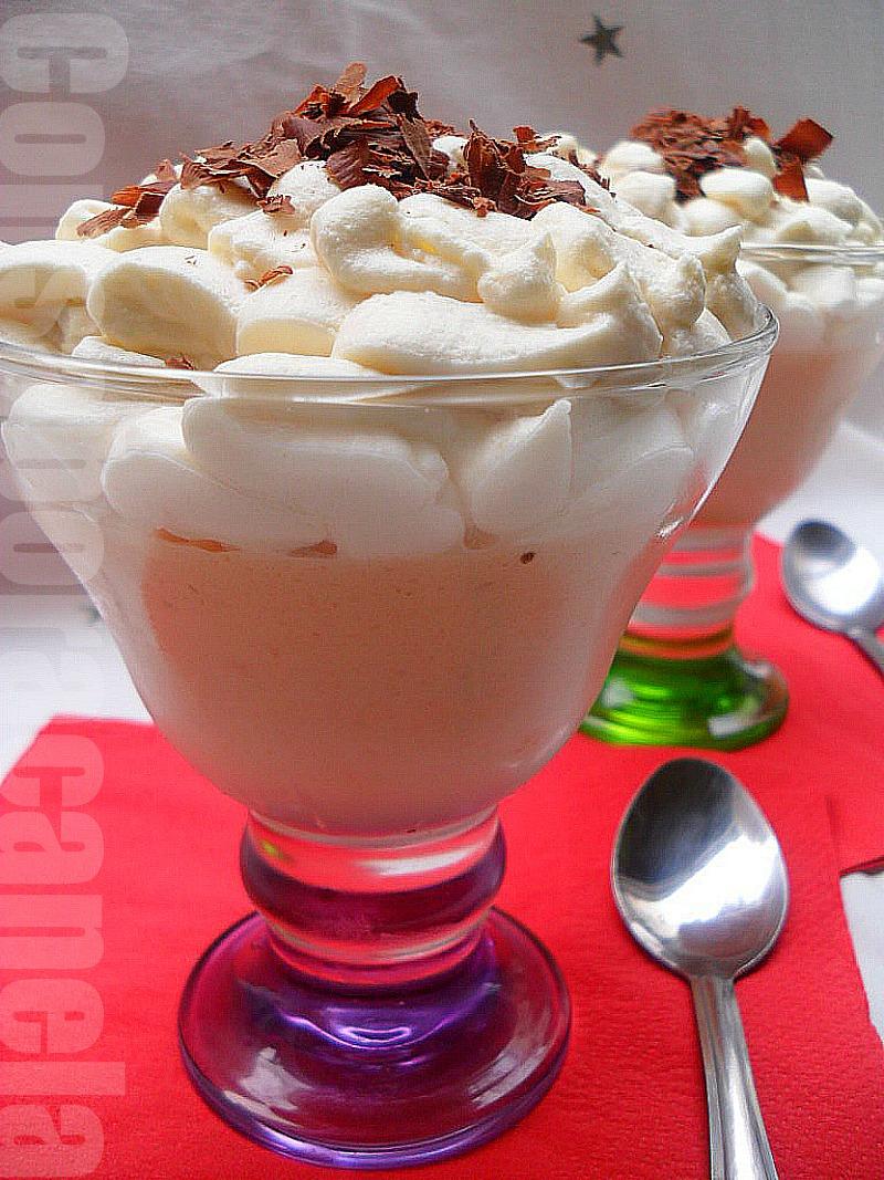 Copa doble mousse, de turrón y chocolate blanco