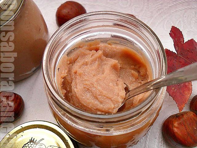 Crema de castañas con crema de marrón glaçé