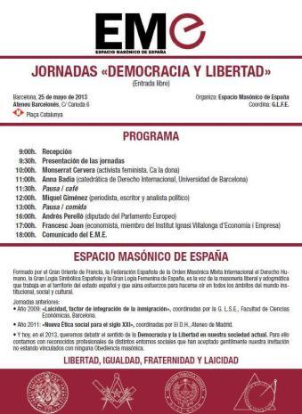 Jornadas del EME: democracia y libertad