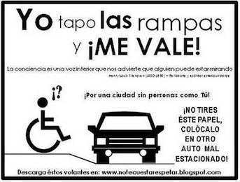 Yo tapo las rampas y ¡Me vale!