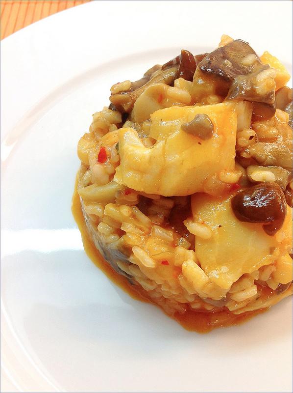 ARROZ CON BACALAO Y SETAS