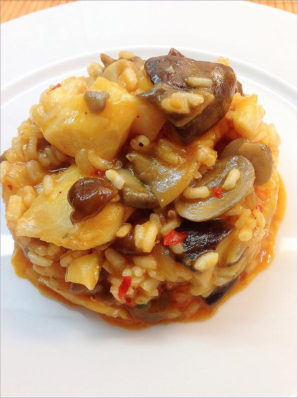 ARROZ CON BACALAO Y SETAS