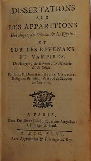 Tratado sobre vampiros y fantasmas de 1746