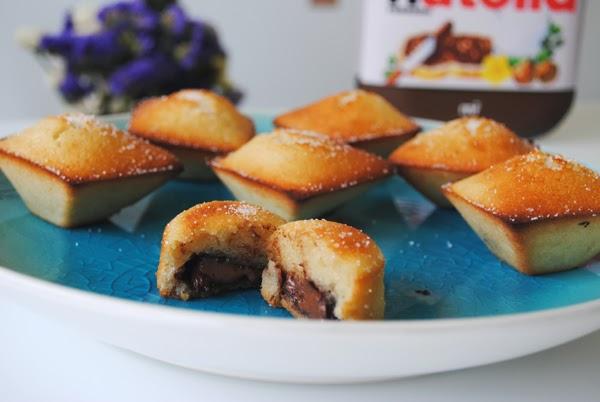 Financiers rellenos de nutellla, por camerawoman