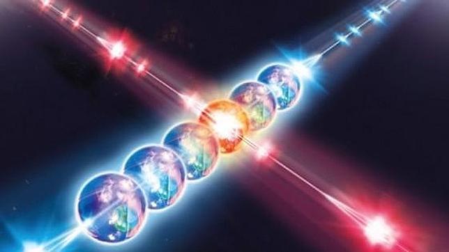 físicos logran entrelazar dos partículas a través del tiempo