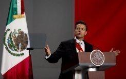 Enrique Peña Nieto da su primer discurso como presidente de México en el Palacio Nacional el 1 de diciembre de 2012