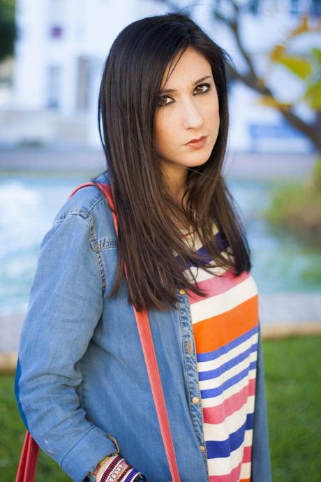 Color on My Closet - Color en Mi Armario camiseta rayas colores