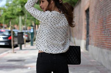 polka dot blouse