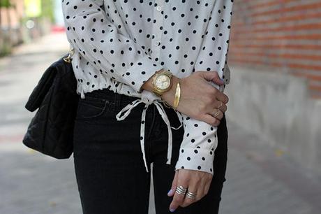 polka dot blouse