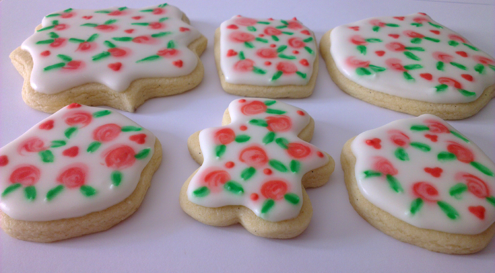 ♥ Galletas estilo romántico usando wet on wet