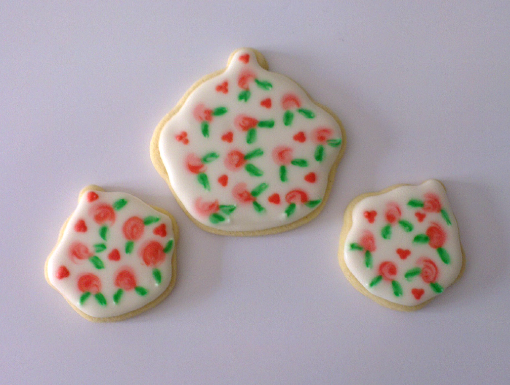 ♥ Galletas estilo romántico usando wet on wet
