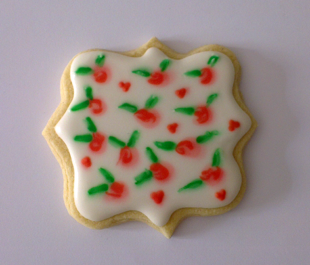 ♥ Galletas estilo romántico usando wet on wet
