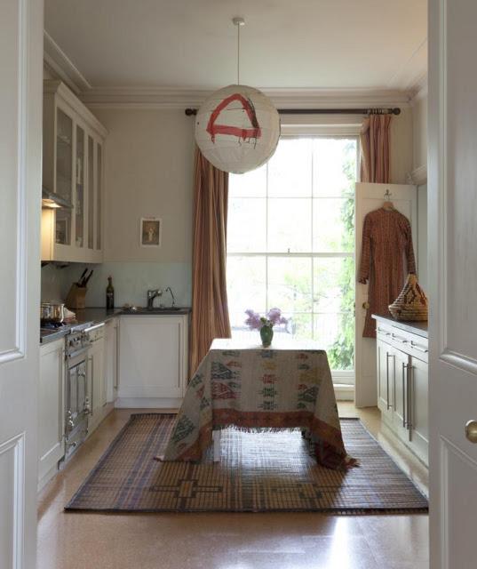 Una casa en Londres llena de textiles