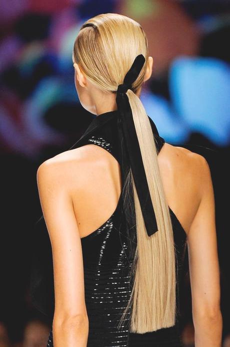 Six low ponytails seen on fashion shows