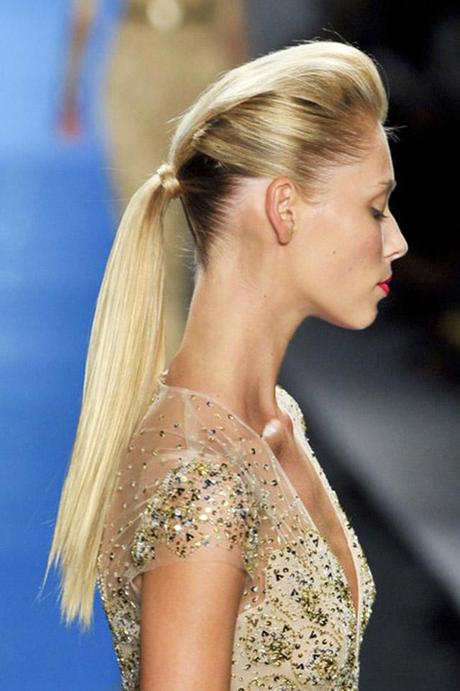 Six low ponytails seen on fashion shows