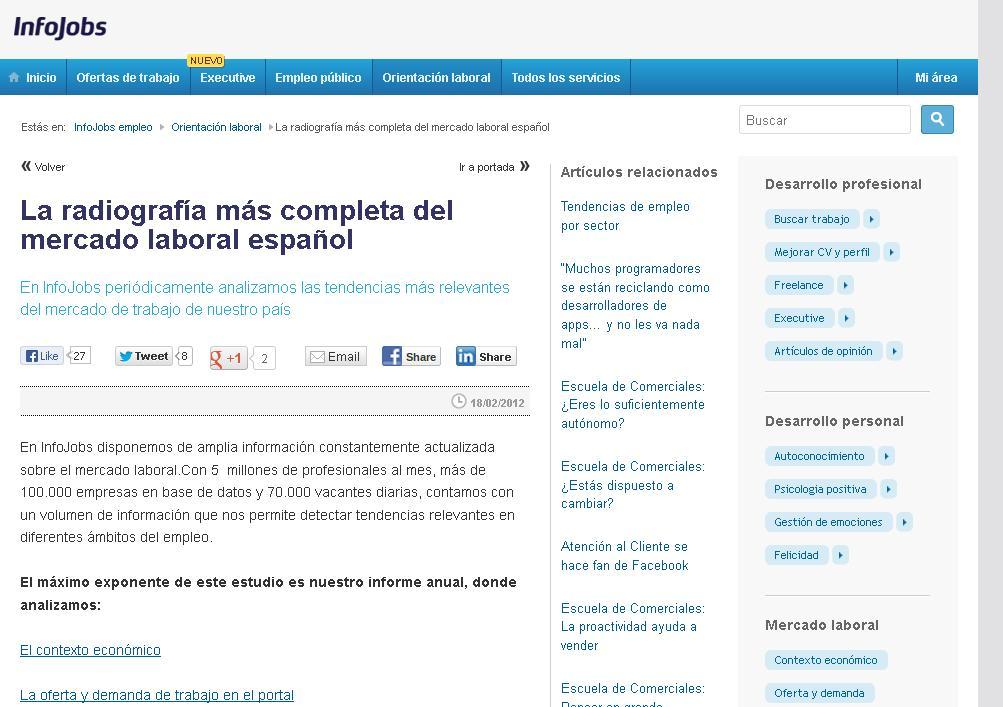 El mercado laboral español al detalle.