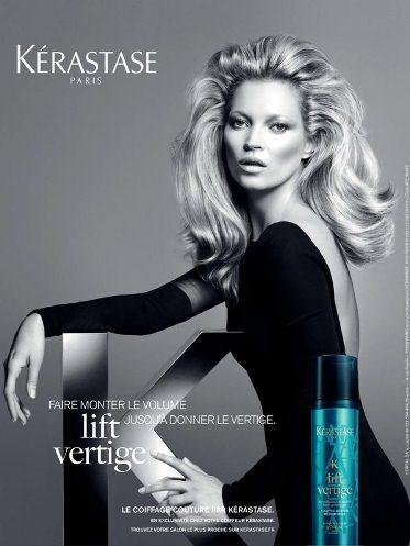 Kate Moss, melena de cuento para Kerastase en Vogue París.