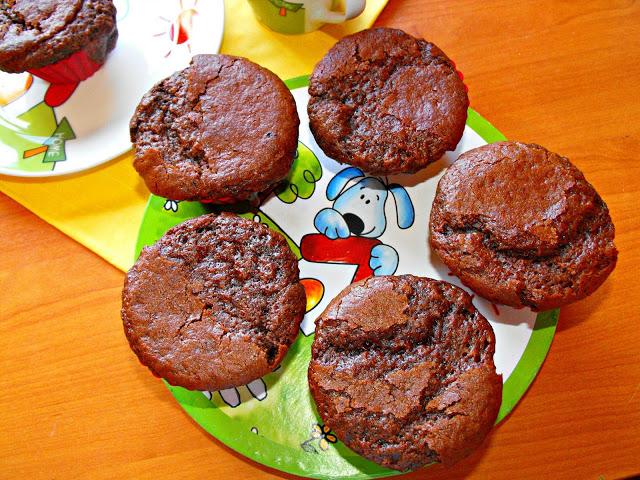 Muffins de chocolate y albaricoque