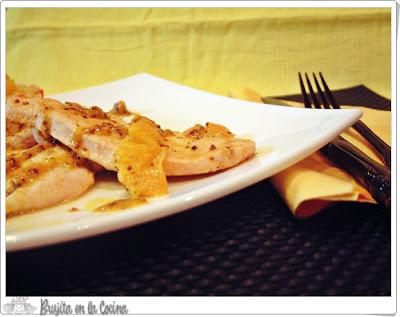 Pavo a la naranja con cous cous