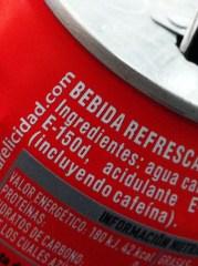 Etiqueta de coca-cola