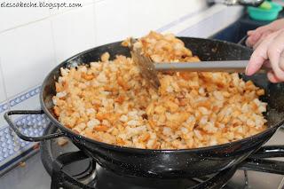 Migas de pastor con uvas