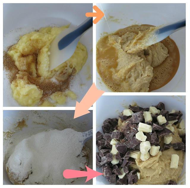 Galletas de dos chocolates