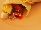 Burritos verduras asadas queso feta