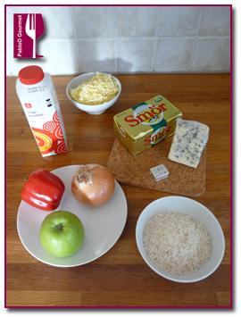 PabloD Gourmet - Risotto de manzana con Risotto de manzana con Barefoot White Zinfandel - Ingredientes