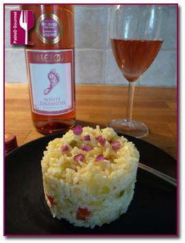 PabloD Gourmet - Risotto de manzana con Risotto de manzana con Barefoot White Zinfandel - detalle