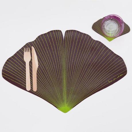 Vajillas y Cuberterias Ecológicas ginko dessous de verre par 6 1 Vajillas y Cuberterias Ecológicas