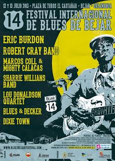 Festival de Blues de Béjar: Eric Burdon, Robert Cray Band, Lou Donaldson Quartet, Dixie Town...