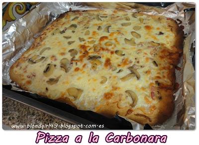 Receta: pizza a la carbonara