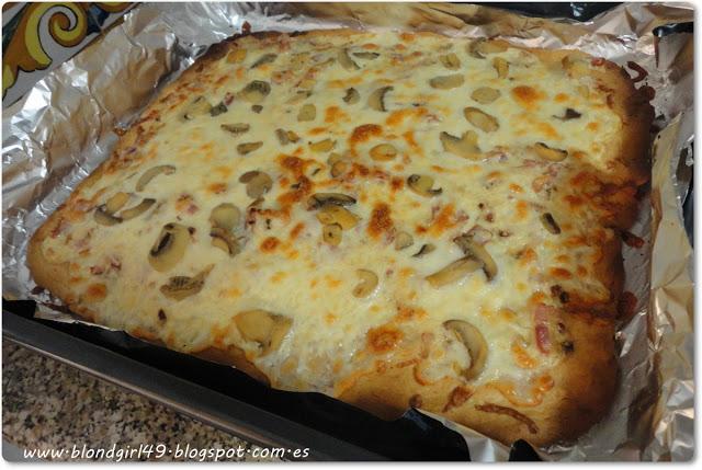 Receta: pizza a la carbonara
