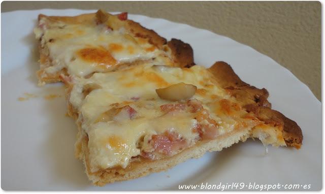 Receta: pizza a la carbonara