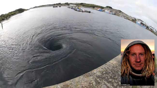 remolino en el esturio de Hayle y Jacob Cockle
